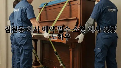 잠원동 이사 예약 필수! 소형 이사 성공 노하우 ✨